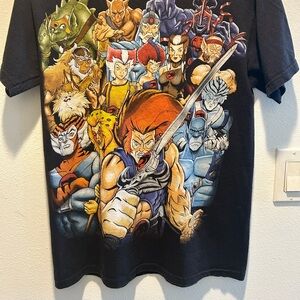 Delta Black T-Shirt with Graphic Design thunder cats vintage